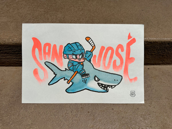 Sharkies [Risograph Poster]