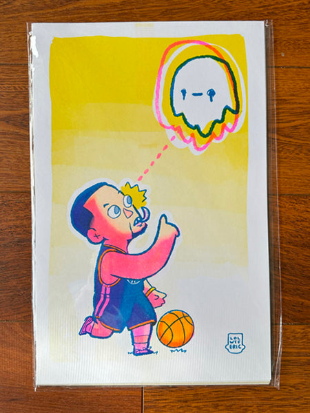 Steph Curry Ghost Point [Riso Print]